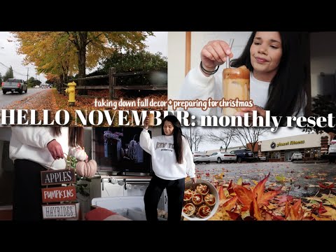 HELLO NOVEMBER | cozy autumn days, november reset, taking down fall decor + preparing for christmas