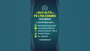 📣Last 15 Seats Left📣 Palo Alto Firewall & F5 LTM Live Combo Batch  | Link in the description #shorts