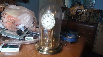 Repairing a Kundo Torsion/Anniversary clock. Plate 1407B made in 1951.  20220729 223506