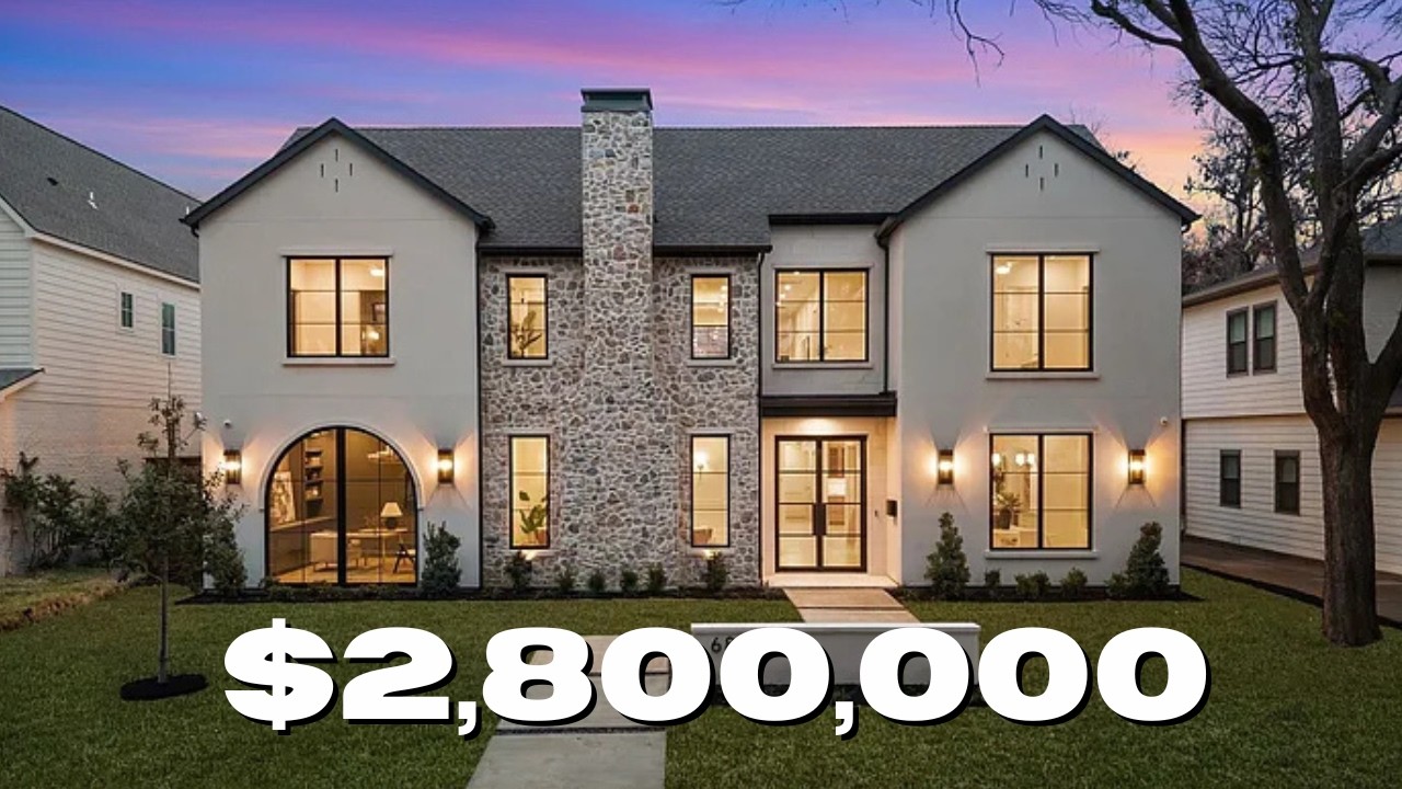 Риэлторы Далласа осматривают дом в переходном стиле стоимостью 2,8 млн долларов | Элегантный диза...