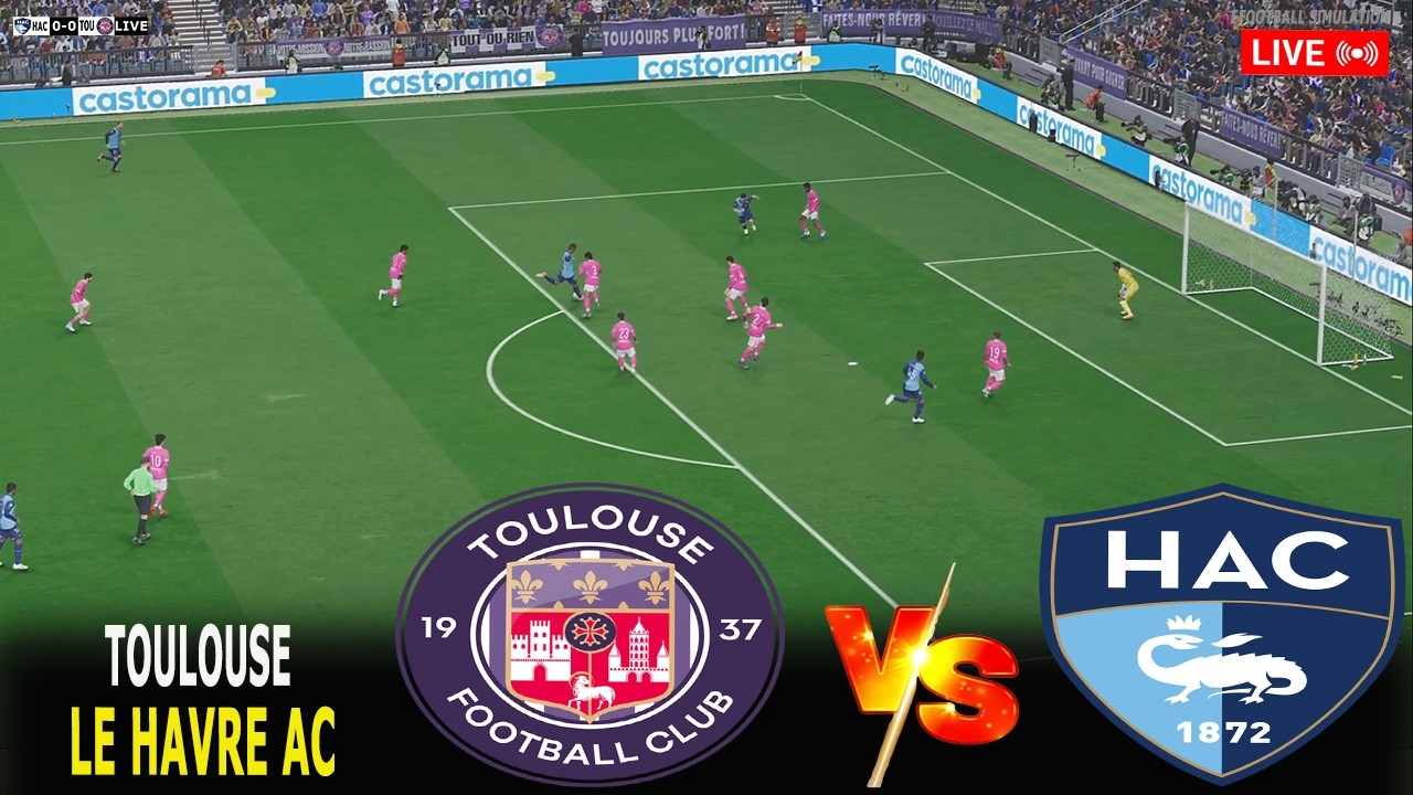 🔴LIVE : Le Havre AC vs Toulouse | French Ligue 1 2025/26 | eFootball PES 21 Full Match Simulation