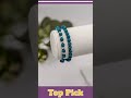 Trendy Teal Sparkly Bracelet: Rhinestones and Silver Spacers - 6mm Bead Size - Various Designs