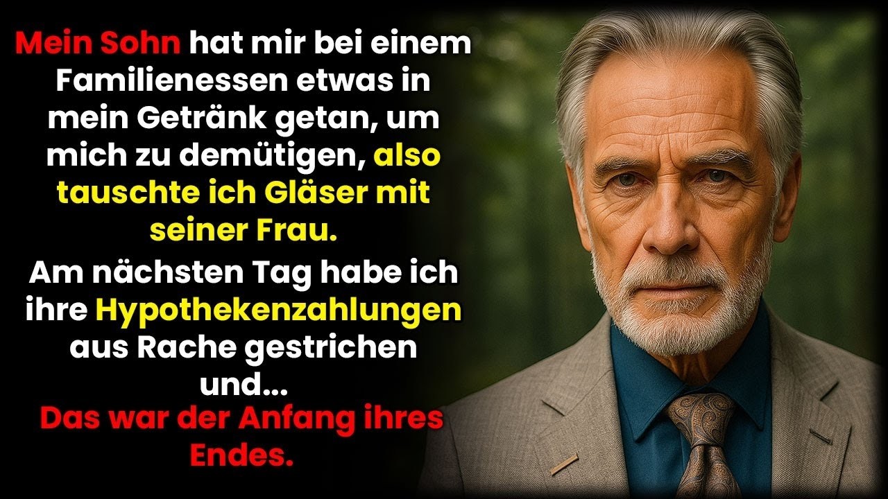 Mein Sohn vergiftete mein Getränk beim Familienessen – ich tauschte die Gläser mit seiner Frau