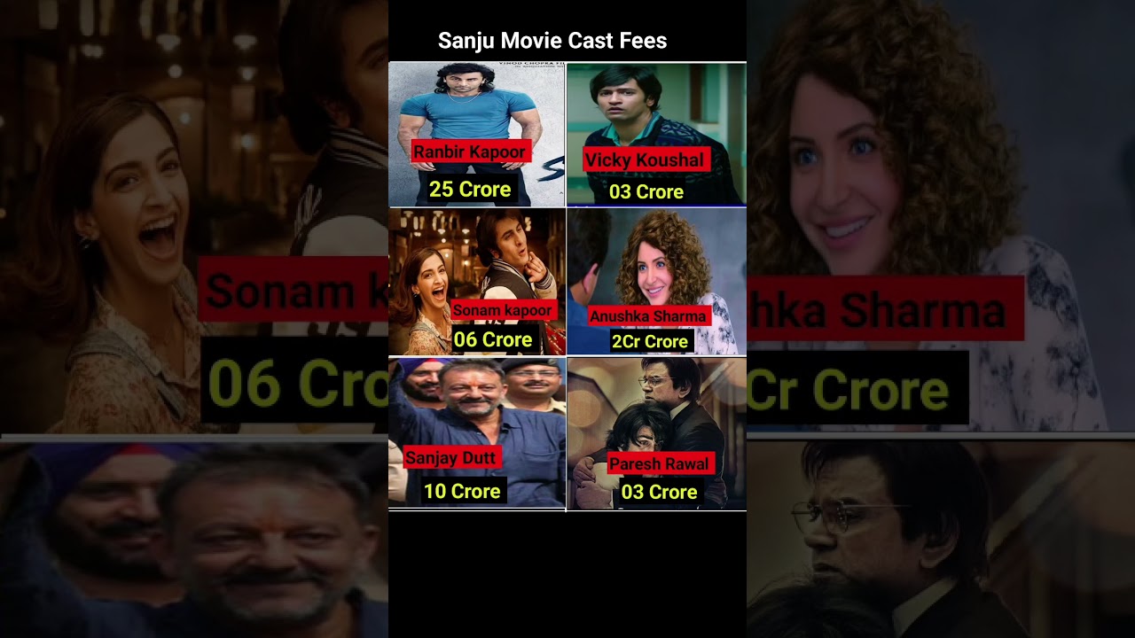 Sanju Movie Cast Fees? 