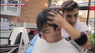 HE FELL ASLEEP IN THE BARBER'S CHAIR | ASMR SLEEP MASSAGE FROM BARBER