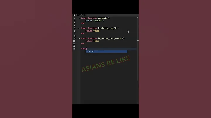 Asians Be Like: #luau #lua #robloxstudio