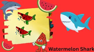 Watermelon Shark 🦈 🍉 Drawing||Fun And Easy Art Idea| Kids Art Nest 🎨