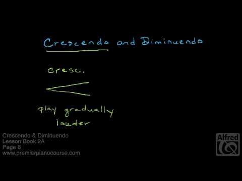 Lesson Book 2A, Page 8: Crescendo & Diminuendo (Premier Piano Course)