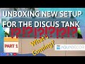 New setup for the discus tank  unboxing e15 aquadecor 3d background and additional items part 1