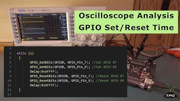 Oscilloscope Analysis: Microcontroller GPIO Set/Reset Time Measurement with Math Operations