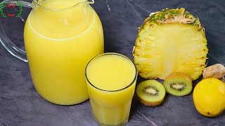 How to Make Pineapple Kiwi Juice | Pineapple Kiwi Ginger Juice