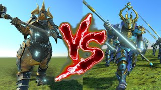 Kholek Suneater VS Chosen of Tzeentch (Halberds). Total War Warhammer 3