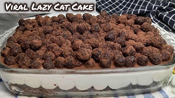 Viral Lazy Cat Cake Recipe || No Bake Chocolate Cake Recipe || Cereal Cake Recipe #trending #viral