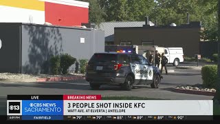 3 employees hurt after robbery ends in shooting inside Antelope-area KFC restaurant