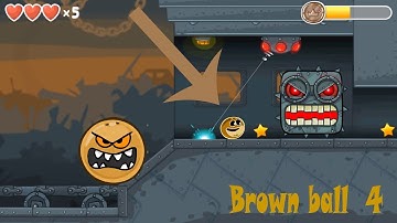 Red Ball 4: Brown ball Into The Box Factory Game Walkthrough (level 31 - 45) - 3rd Bosses