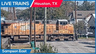 🔴 LIVE Trains Railcam | Houston, Texas (Sampson Street East Cam)
