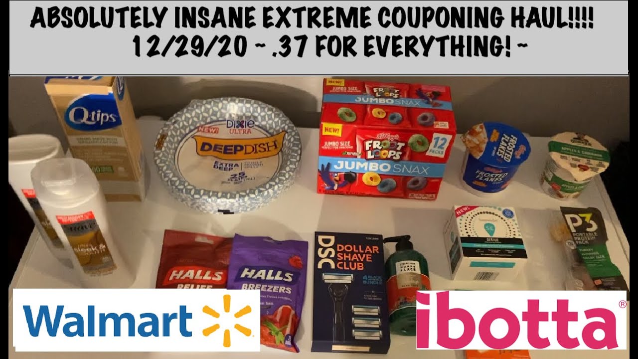.37 FOR EVERYTHING/ABSOLUTELY INSANE EXTREME COUPONING HAUL! ~ WALMART ~ 12/29/20