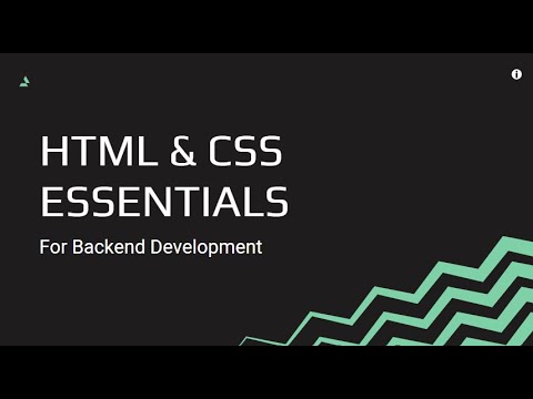 #1: HTML and CSS Essentials for Backend Development - YouTube
