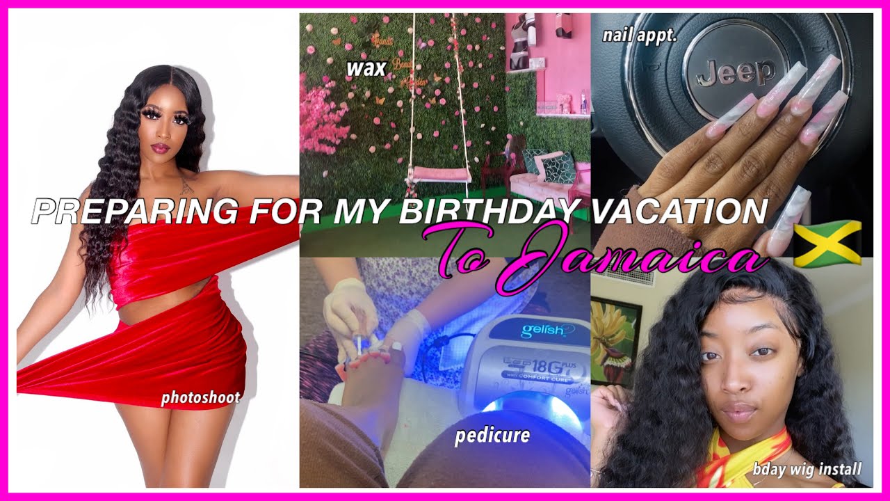 25TH BIRTHDAY VACATION PREP *jamaica* (photoshoot, nails, 30in. wig install, etc. | Pajon Monye’ 💗