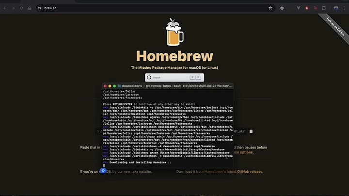 Installing Homebrew Package Manager for macOS