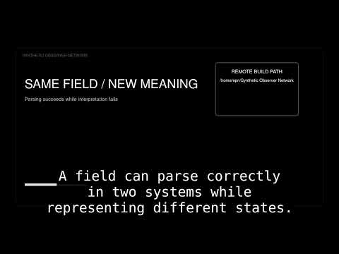Observer Report 0010: Schema Drift and Semantic Decay