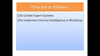 Goals of AI