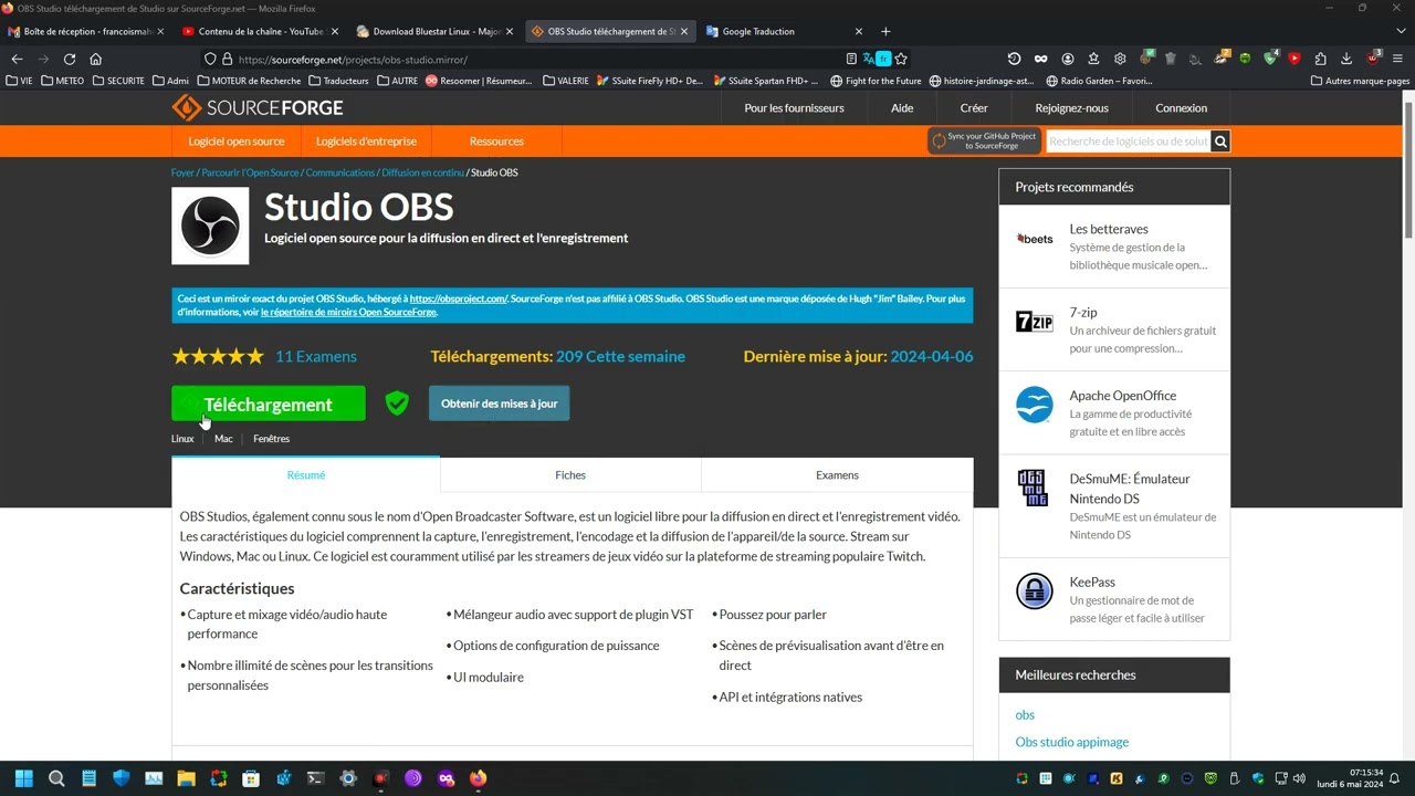  Windows Logiciel vido gratuit OBS Studio partie 2