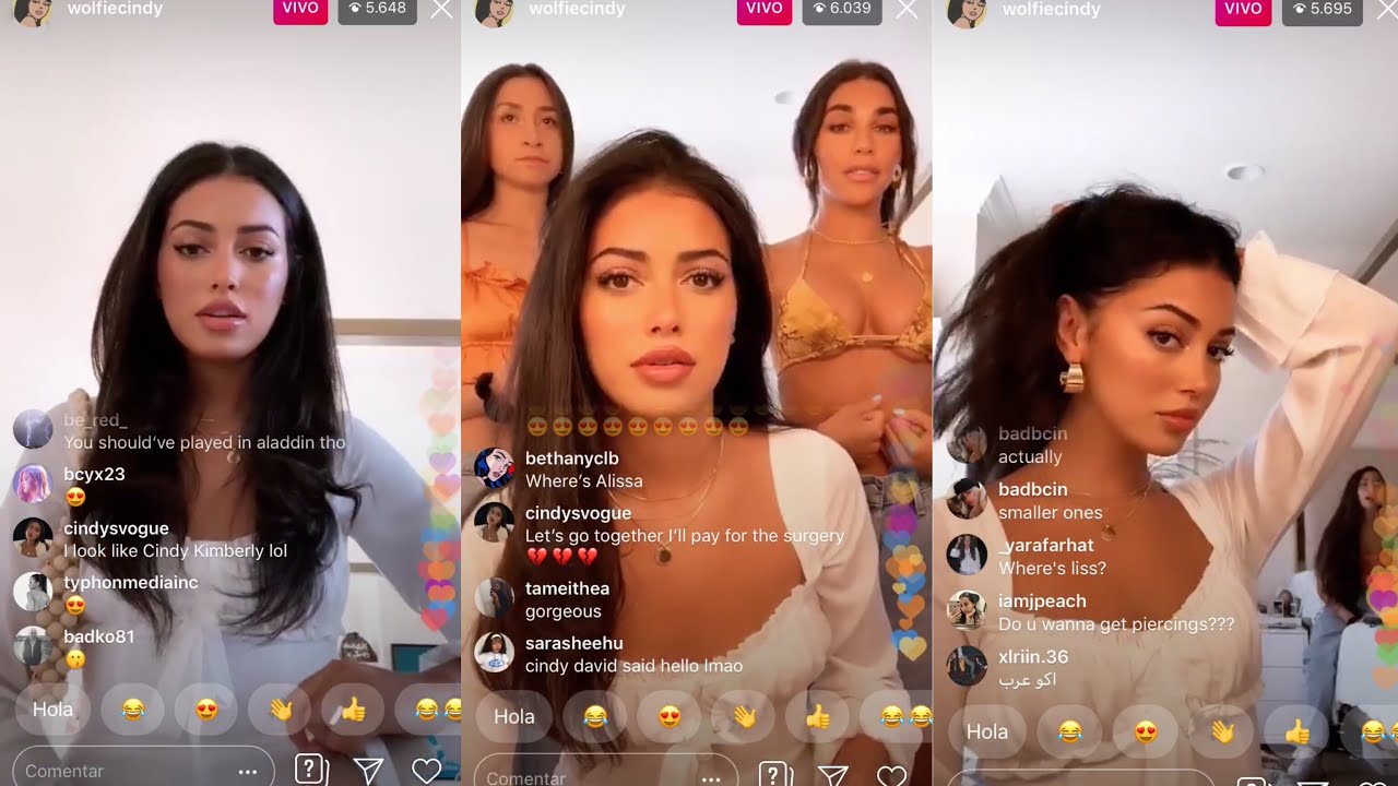 Cindy Kimberly (@wolfiecindy) and Chantel Jeffries Instagram LiveStream