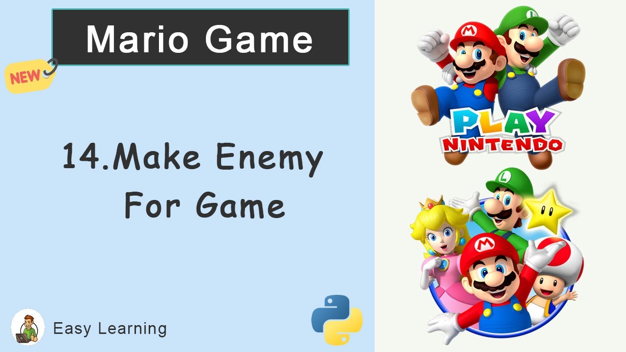 Make Enemy For Game | Mario Game in Python #14 - YouTube
