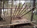 Строю необычный шалаш в лесу \ Bushcraft - лесная жизнь