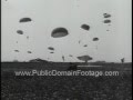 Paratroopers dropping into normandy on dday footage publicdomainfootagecom