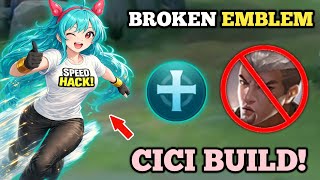 CICI WITH SUPPORT EMBLEM VS. CHOU! (movement speed hack!💀) CICI BEST BUILD GAMEPLAY -MLBB