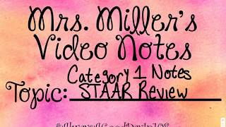 Category 1 Notes - STAAR Review