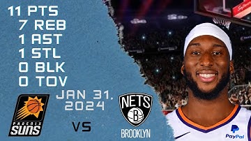 Josh Okogie player Full Highlights vs NETS NBA Regular season game 31-01-2024