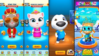 Talking Tom D Run King Tom, Princess Angela Vs D Run 2 Hank Vs Hero Dash Super Ginger Gameplay