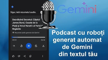 Podcasturi automate din PDF uri cu Gemini - textul tău dezbătut de voci digitale