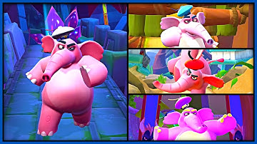 Crash On The Run! - All Mini Bosses (Pink Elephant) 4K60