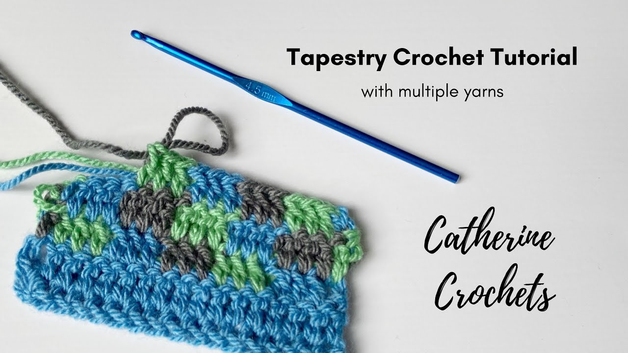 Tapestry Crochet Tutorial - using multiple yarns and avoiding