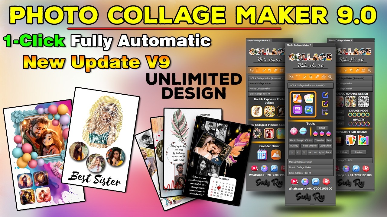New Photo Collage Maker Pro 9.0 ll Photo Frame Software