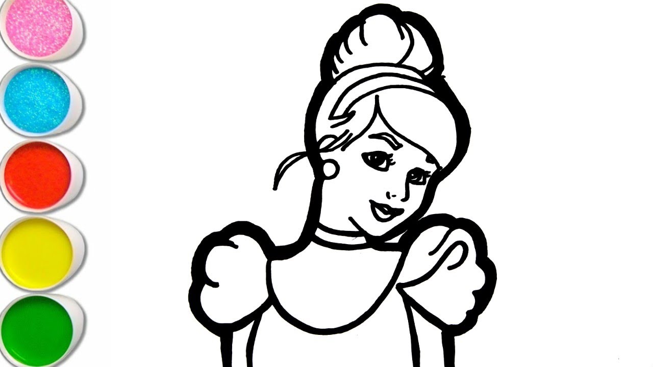 Cinderella Drawing, Coloring and Painting For Kids and Toddlers_Child