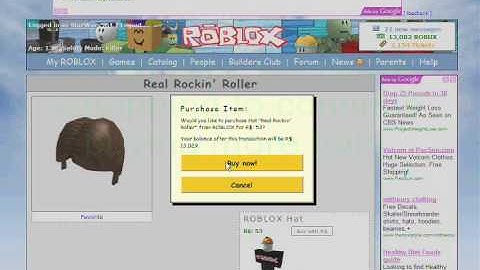 ROBLOX Tutorial August 2009 - How to buy hats.