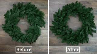 How to Fluff Your Artificial Wreath from Christmas.com