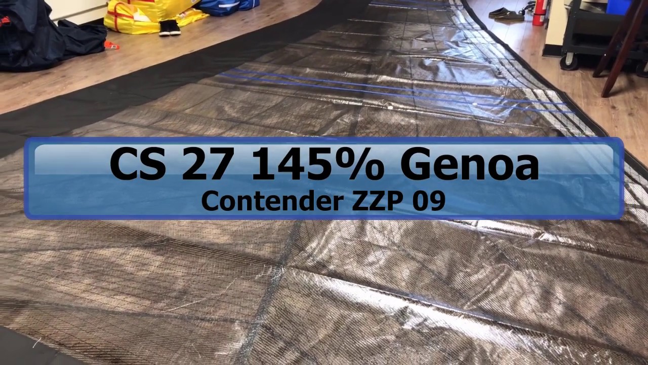 New CS 27 - 145% Genoa (head sail) ZZP09 Contender Black Polyester Laminate