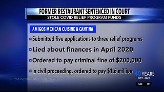 Former Medford restaurant sentenced for stealing COVID-19 relief program funds