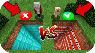 BEBE NOOB Y MAYA VS AGUJERO TROLL EQUIVOCADO ¿SOBREVIVIRAN AL TROLLEO EN MINECRAFT?