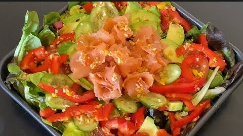Salad cá hồi xông khói và cách pha nước chấm thần thánh| Smocked Salmon salad with mustard dressing