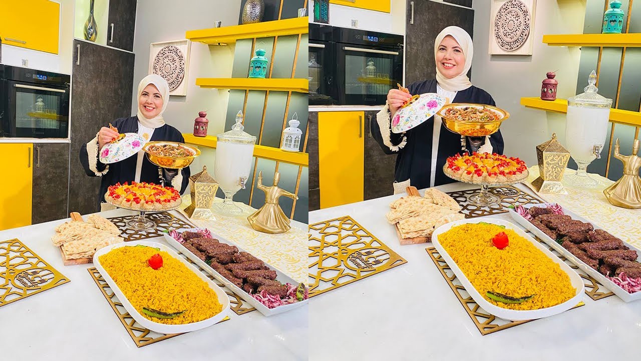 العزومة مع الشيف فاطمة أبو حاتي | سلطة المشاوي - كفتة الحاتي - كنافة عش البلبل