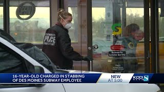 DMPD: Teen charged with attempted murder in stabbing of Subway employee