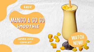 Master the Mango-A-Go-Go! 🥭 Healthy Jamba Juice Smoothie Recipe with Mango, Pineapple & Greek Yogurt