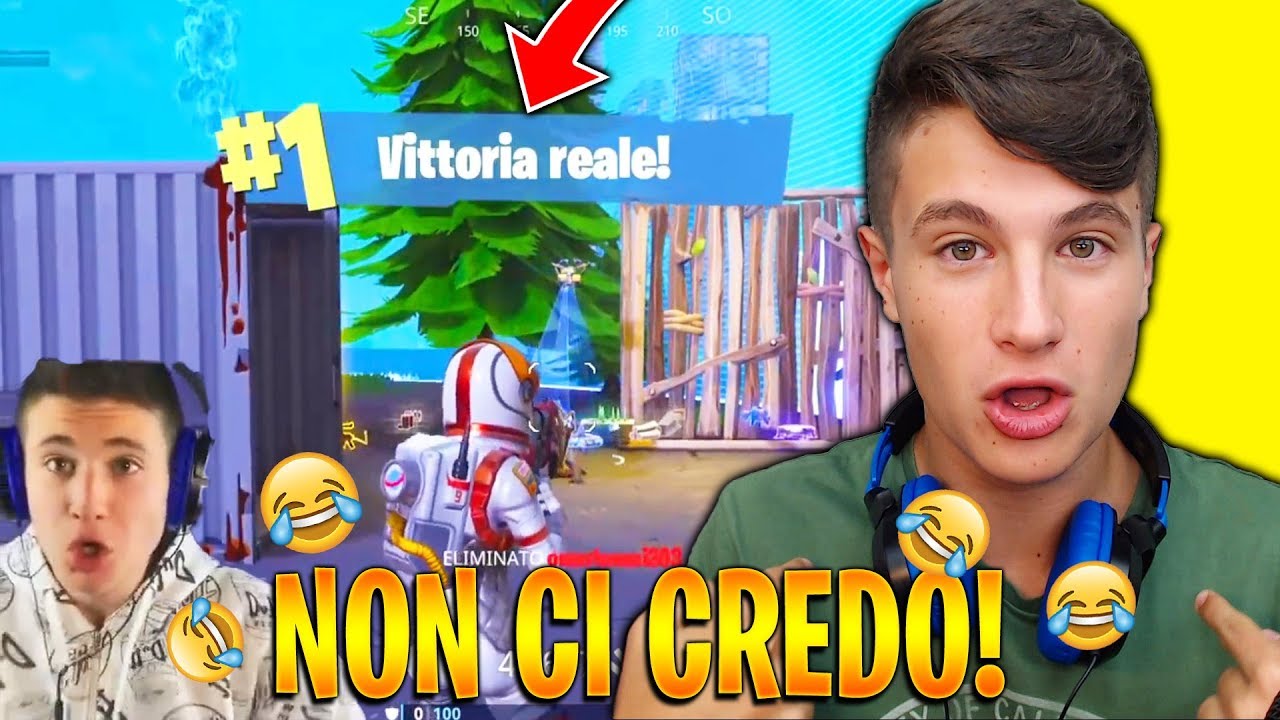 LA MIA PRIMA VITTORIA REALE SU FORTNITE!😂 Reaction Leggendaria - YouTube